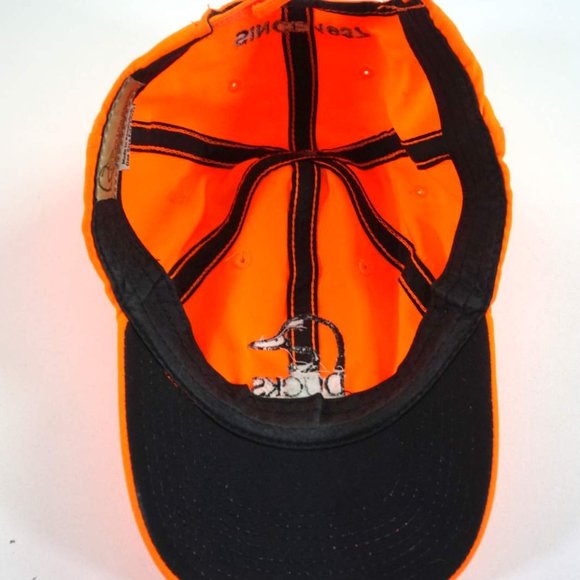 Ducks Unlimited Hat Cap Orange Strap Back Hunting Conservation Hunter - Picture 2 of 4